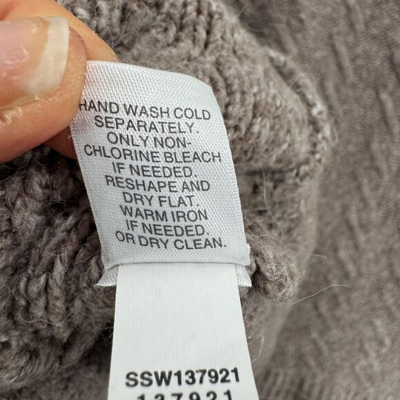 J.Jill Sweater Womens Small Beige Open Front Cardigan Textured Knit Alpaca Blend - Picture 8 of 8